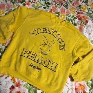 Playboy by PacSun Yellow Sweatshirt